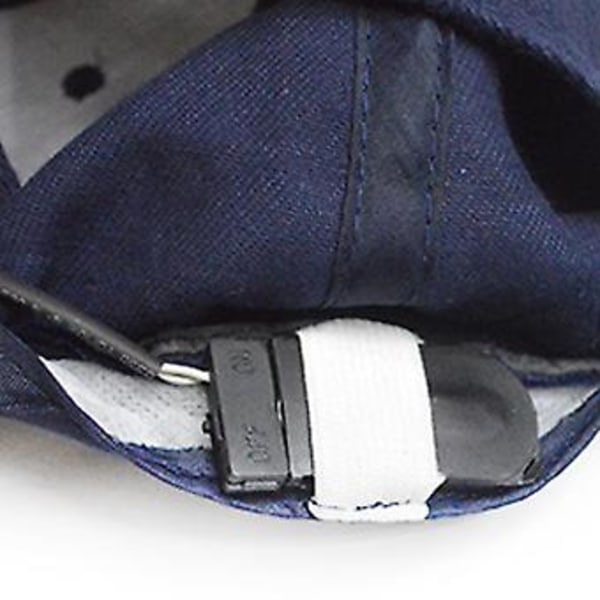 Snapback Baseball Caps for Voksne med LED-hodelykt Utendørs Nattfiske Lommelykt Hatt (Marineblå)