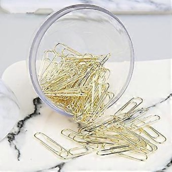 Gullfargede binders med marmormønster, elegant magnetisk holder for moteriktig hjemmeinnredning, skrivebordsorganiseringstilbehør, 7,1 cm * 6,1 cm epleformdesign