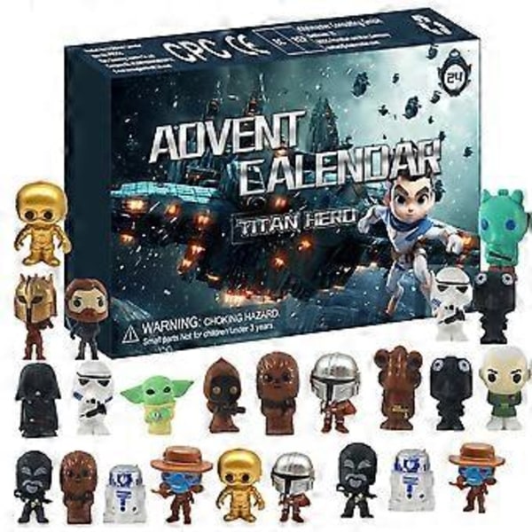 2024 Julekalender med Star Wars Figurer - Model Legetøj - Jul - 24 Dages Nedtælling - Dukke Blind Box - Overraskelsesgave til Børn ( )