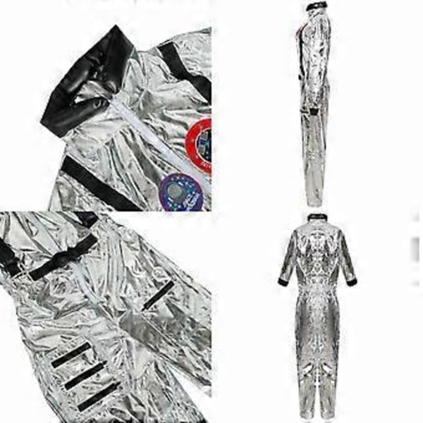 Romdrakt Astronaut Cosplay Uniform for Menn og Kvinner Halloween Karneval Performance Kostyme (L Kvinner)