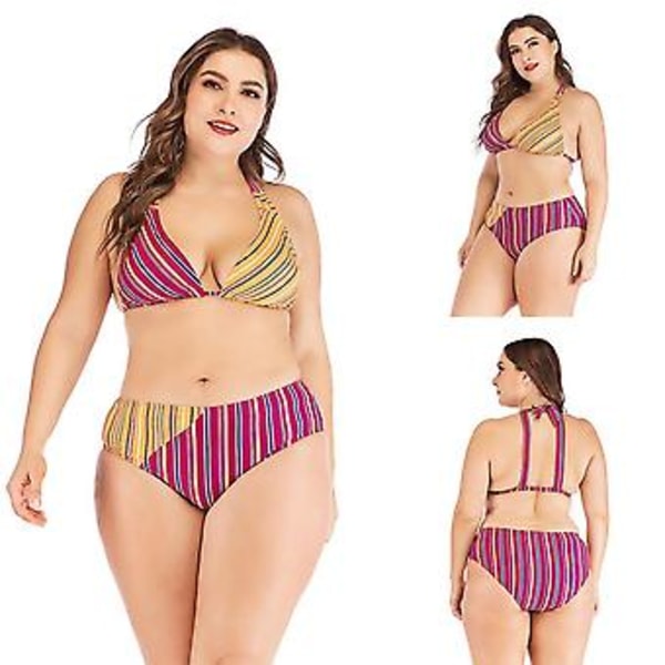 Girl’s swimsuit bikini  plus fat slimming printed slim-fit sexy multi-color swimwear 4xl