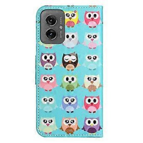 Til Motorola Moto G55 5G Etui Kryds Tekstur Læder Telefon Cover Mønster Print (Style G)