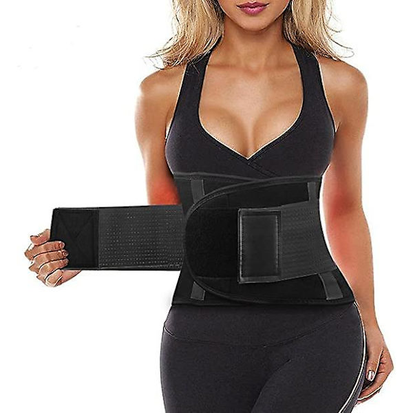 Midjetränare Bälte Ryggstöd Slankande Kroppsformare Band Med Dubbel Justerbar Mage För Fitness, Unisex（S）