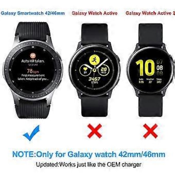 Trådlös Qi-laddningsdocka, halkfri design säkerställer stabilitet under säker snabbladdning, perfekt för Samsung Gear S3-klockor, snabb och pålitlig