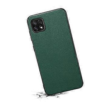Kompatibelt Skal för Samsung Galaxy A22 5G (EU Version) PU Läder Fingeravtrycksresistent Baksida (Grön)