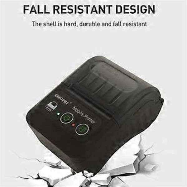 GOOJPRT Mini Portabel Bluetooth Termisk Kvittoskrivare Kompatibel med Flera System för POS-maskin