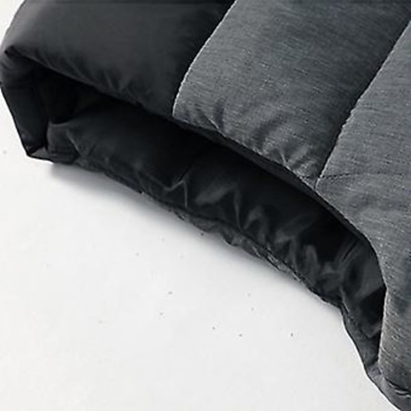 Fianao Vindtät Väst för Män i Bomullsstoppad Tjockare Plus Storlek med Blixtlås för Dagligt Bruk (XL Mörkgrå)