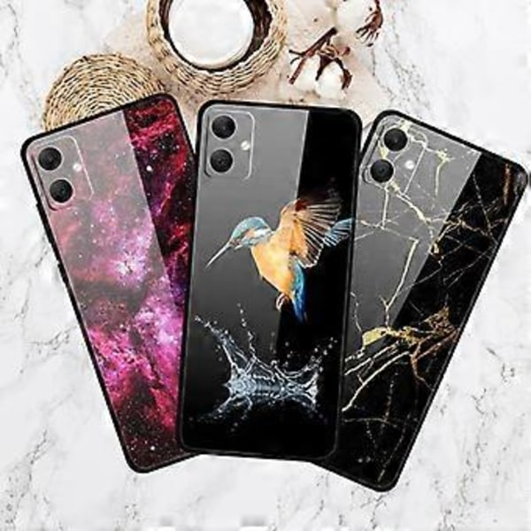 For Samsung Galaxy A05 4G Deksel PC+Herdet Glass+TPU Støtsikkert Telefondeksel (Black Hole)
