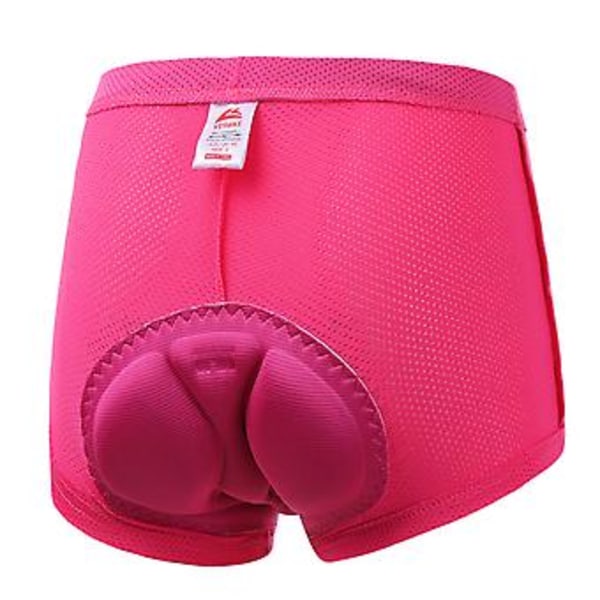 Dame Cykelbukser med Polstring, Holdbare Mesh-Shorts, Bløde, Hurtigtørrende, til MTB og Landevejscykling (S pink)