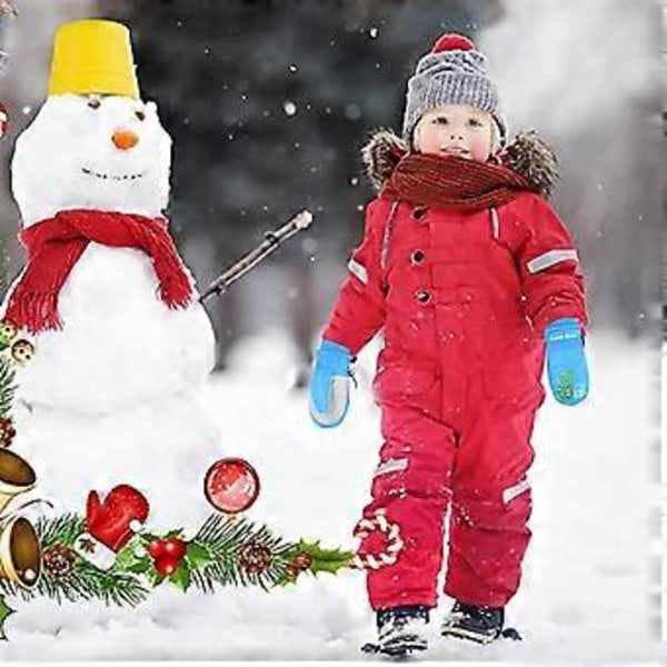 Vattentäta vintervantar för småbarn pojke skidhandskar varma fleece snövantar