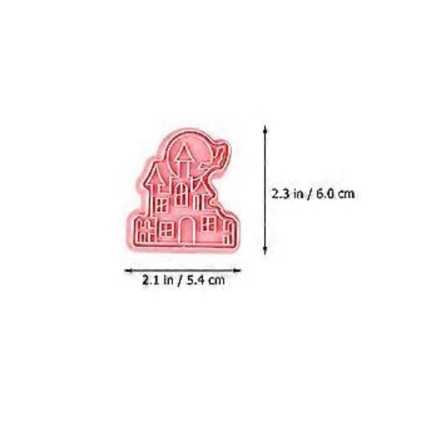 6 stk. Halloween Temaforme Dejlige Kage Slikforme DIY Forme (Pink)