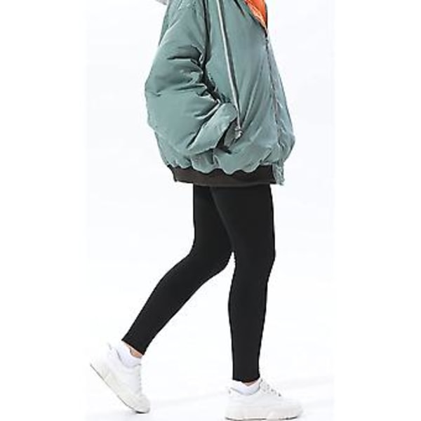 Althee Fleecefodrade Leggings Dam Kvinna Tjocka Högmidjade Vinter Varma Leggings S-2xl S