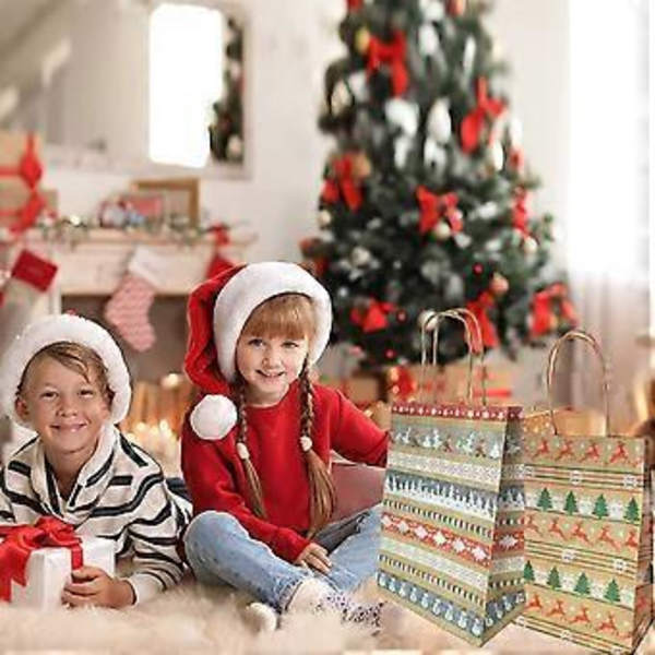 Handgjord presentpåse med julmotiv style1539