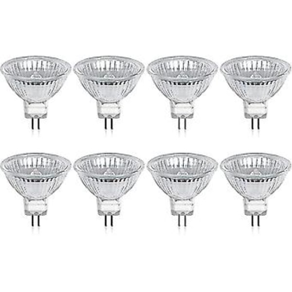 Halogeeni Lamppu GU5.3 MR16 35W 12V Lämmin Valkoinen 2800K Himmennettävä, Lasikupu 400 Lumenia 2-napainen Vaihtovalo, Pakkaus 8 Cisea [JKW] ( )
