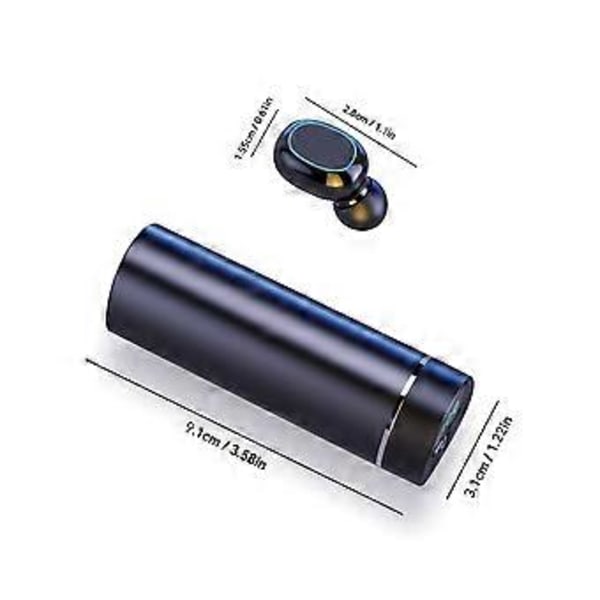 Bluetooth-kuulokkeet, Bluetooth-kuulokkeet, kaksoiskuulokkeet, nappikuulokkeet, mini-kosketusohjaus taskulampulla (valkoinen)