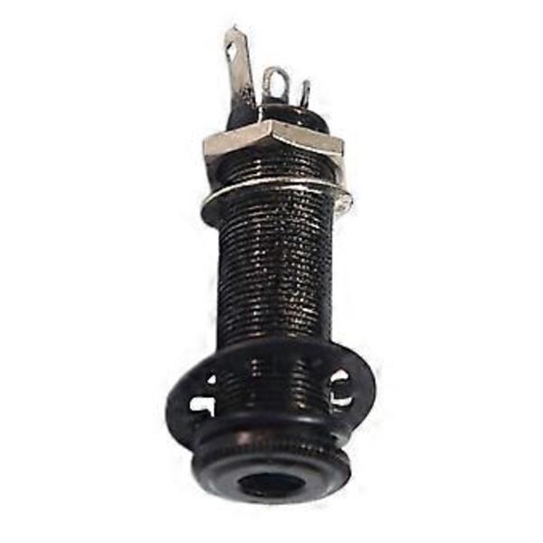 5x1/4 tommer Guitar Pickup Endpin Jack Output Socket til Elektrisk Guitar Sort