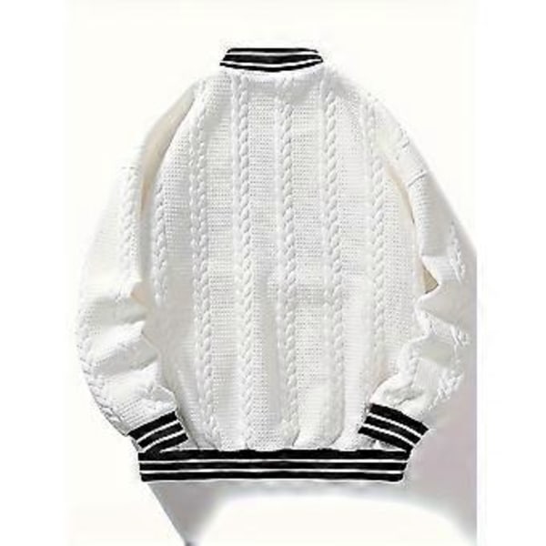 Jakke Baseball Uniform Hverdag Casual Par Trendy Mærke Alsidig Jakke (L Sort)