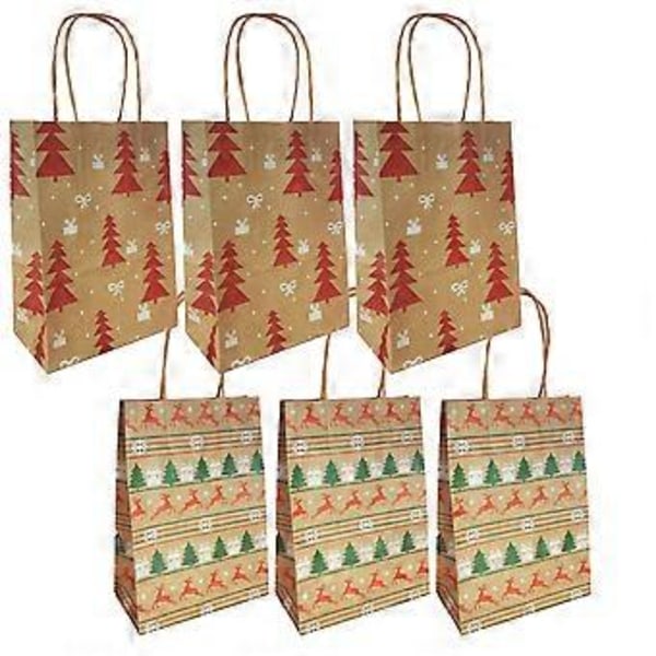 Handgjord presentpåse med julmotiv style1538