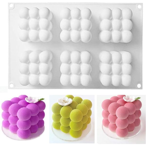 6 in1 Candle Silicone Mold 3D Magic Bubble Cube Ball Resin Candle