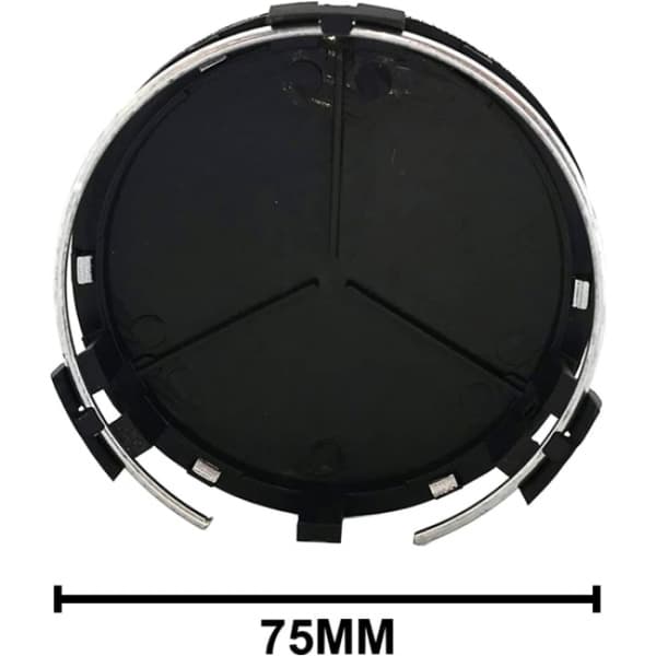4 st navkapslar för bilar kompatibla med 75 mm ABS navkapslar