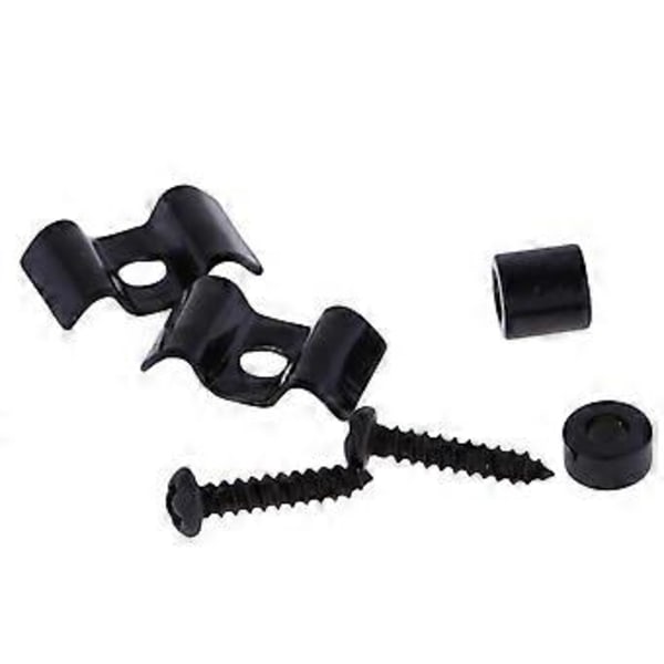 7-10-pack Gitarr Roller Stränghållare Set för Elgitarr Svart (10 st)