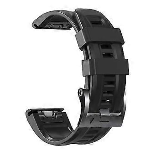 Type E Silikone Urrem 26mm til Garmin Tactix 7 Pro/Fenix 7X/Fenix 6X Pro (Style E)