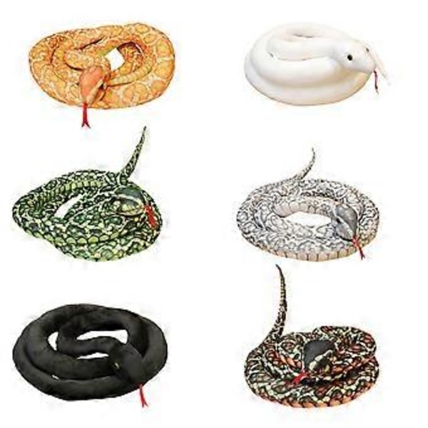 200cm Simuloitu Täytetty Python Lapsille Pehmolelu Eläin Käärme Leikki Koti Sisustus Lahja Lapsille ja Ystäville (300cm ruskea)