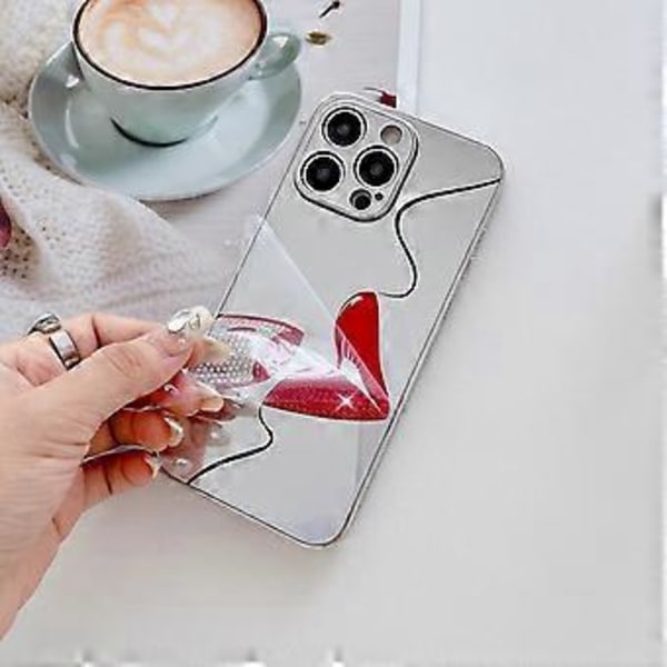 iPhone 15 Pro Max -kotelo IMD hopeanvärinen TPU+PC strassikoristeinen puhelinkuori (tyyli C)