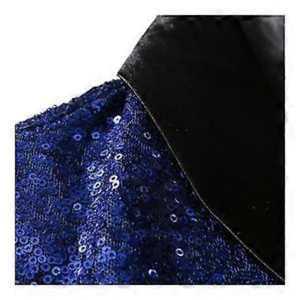 Herre Mode Jakkesæt Paillet Casual Blazer Bryllupsfest Jakkesæt Jakke Flere Størrelser Tilgængelige (2XL Guld)