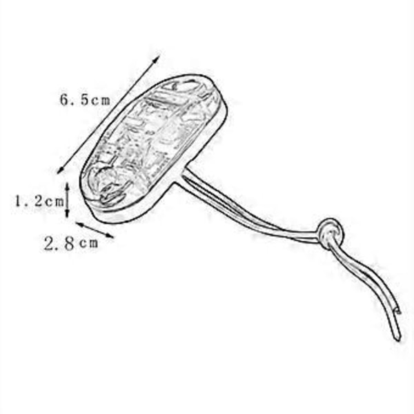 SZTXJ 2PS 004 361-001 sidemarkeringslys - 12/24V - montering - linsefarve: gul - venstre/højre 2 LED Piranha sidelys