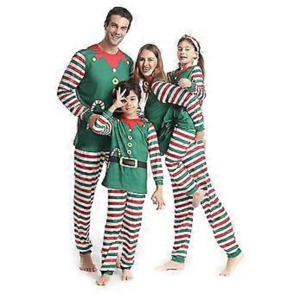 Jule Familie Matchende Pyjamas Sæt Jule Sovetøj Natkjole -NMAOV(XL Barn)