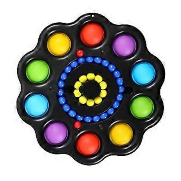 Roterande Regnbåge Magisk Bönkub Rolig Stressreducerare Roterande Fidget Leksaker för Barn (stil 5)