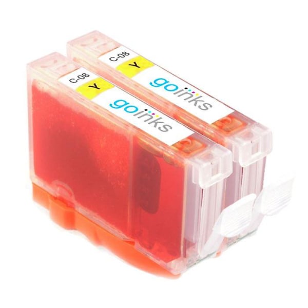 2 Yellow Ink Cartridges to replace Canon CLI-8Y Compatible/non-OEM from Go Inks