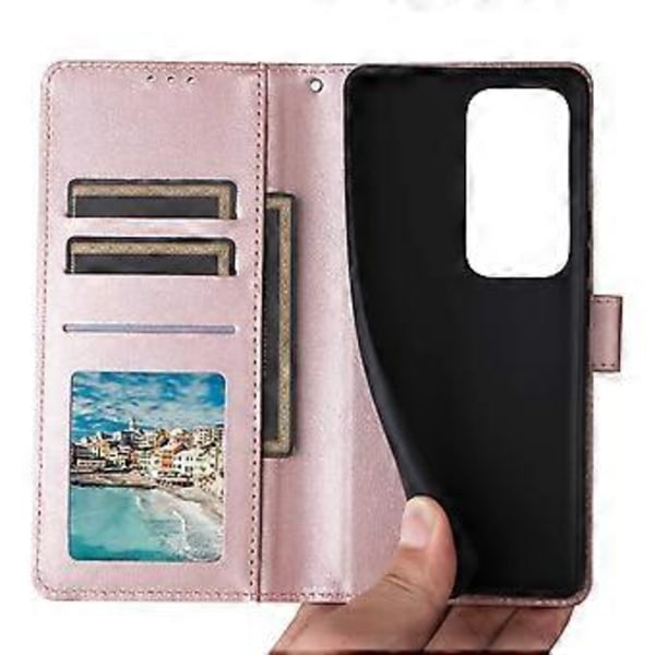 Til Oppo Reno12 Pro 5G (Global) Etui Wallet Stand View PU Læder Telefon Cover (Style E)
