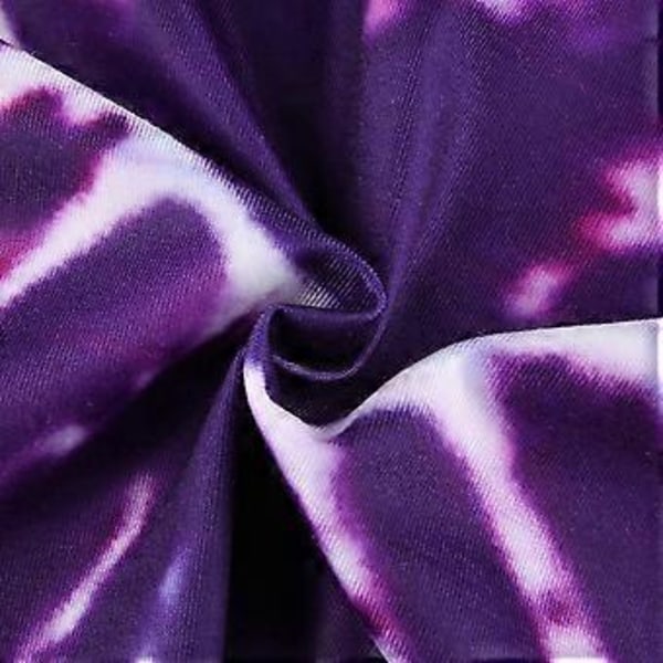 Naisten seksikäs Love-painatus Tie-dye pitkähihainen T-paita toppi (S)