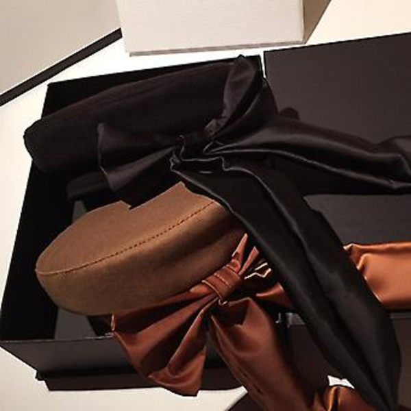 Damer Vinter Beret Hat Bomuld Beanie Hat Franske Beretter Varme & Komfortable (Sort)