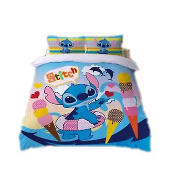 Nyt Stitch Digitaltrykt Sengetøjssæt Børnegave Sengetøjssæt Dynebetræk Og Pudebetræk 3stk/2stk -ZHENV{jkw} (180CM 200CM Farve SDZ5)