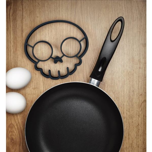 1 stk. køkkenredskab silikone gummie ægform non-stick kranieæg
