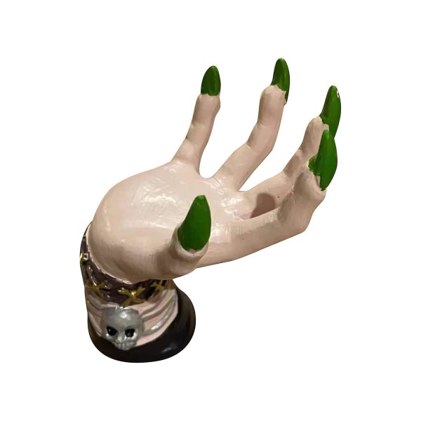 Witch's Hand Snack Bowl Stand Halloween Witch's Hand Stand green