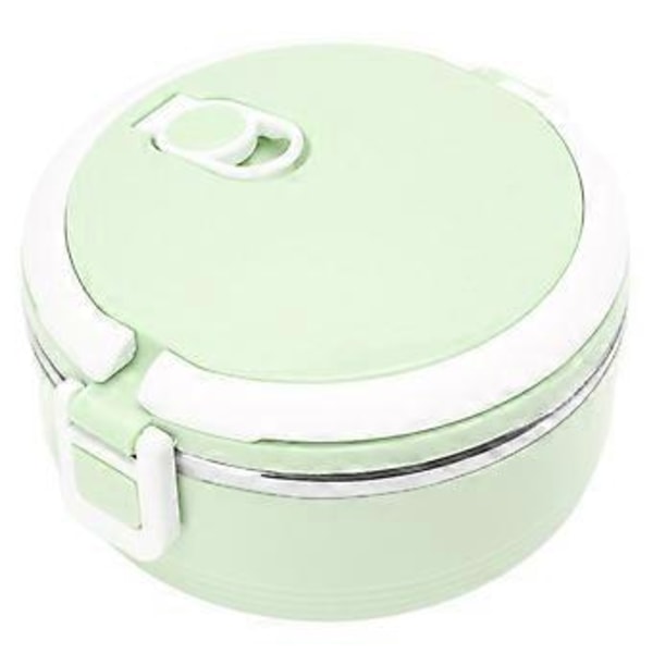 Termisk Matlåda Rostfritt Stål Enkellager Bärbar Isolerad Bento Box med Säkerhetsspänne för Barn Vuxna Grön