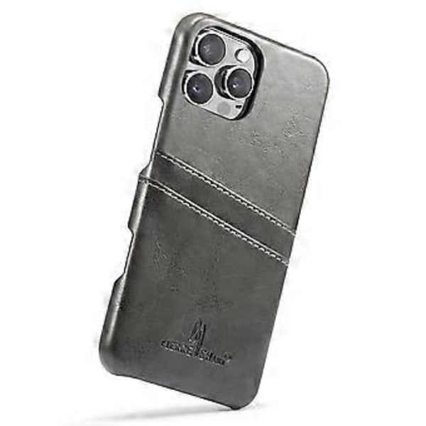 FIERRE SHANN iPhone 16 Pro Max -kotelo Vahamainen PU-nahka + PC-korttipidike puhelinkuori (Tyyli A)
