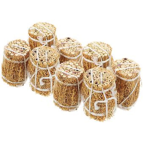 8 stk. Dukkehust Mini Høballe Dekoration Mini Dukkehust Hø Ornament Mikrolandskab Layout Prop