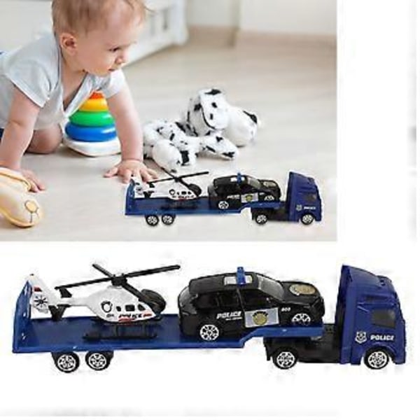 4 kpl setti 1: 64 Alloy Engineering Car -ajoneuvojen leikkisetissä simulaatiotyömaarakennusperävaunu (tyyppi 2)