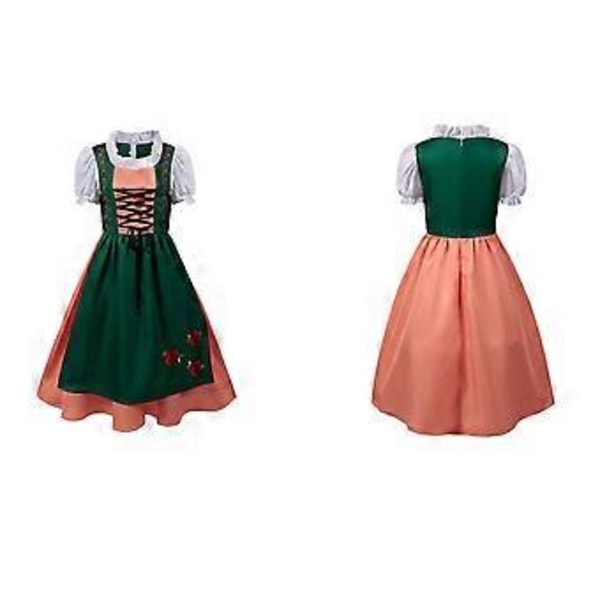 100% Uudet Päivitetyt Naisten Oktoberfest-asut Baijerilaiset Dirndl-mekot Perinteiset Saksalaiset Halloween-asut (XXL)