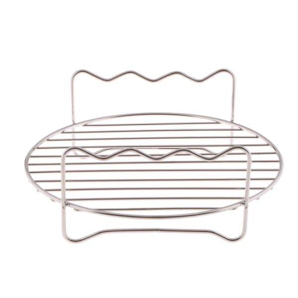 1pc Rack set Stålhållare Dubbelskiktsgrill