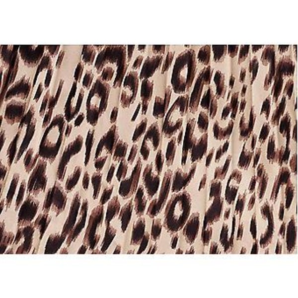 Damekjole Leopard Print Midi Lang Skjørt Høy Midje A-Linje Skjørt S-2xl S