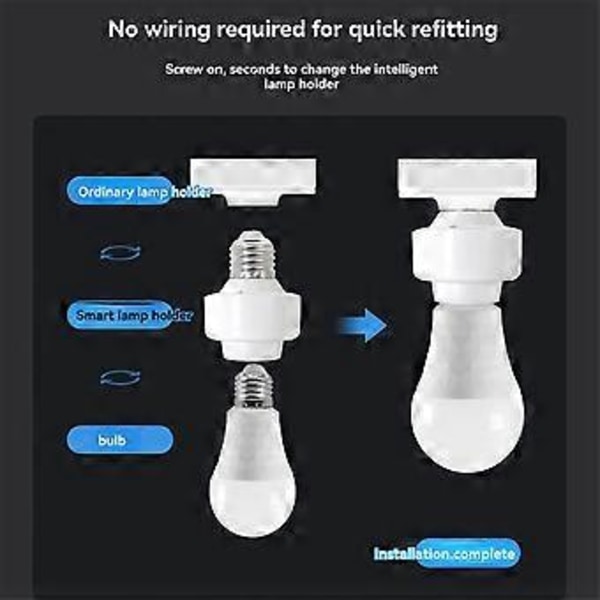 Wifi E26 E27 Smart Ledningsfri Lampeholder App Fjernbetjening Timer Support / Hjem og Anden Stemmestyring