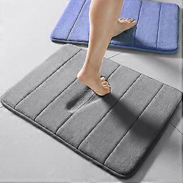 Badrumsmattor Halkfria Duschmattor Absorberande Liten Matta Dörrmatta Inomhus Köksmattor (50*80CM Vinröd)