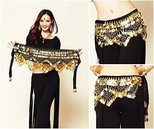 Danse Hip Scarf Svart Gull