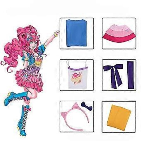 My Little Pony Cosplay Halloween Prinsesse Becky Kjole (barn 110CM)